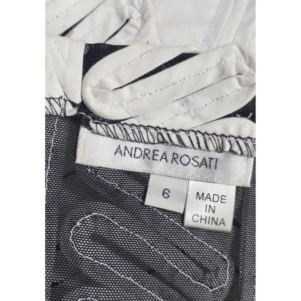 Andrea Rosati Soutache Corset Top Womens 6 Black White  Braided Applique - Picture 5 of 6